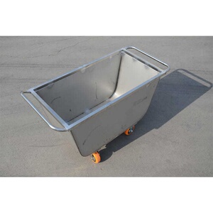 饲料车手推车饲料斗运输车养殖场猪场加厚304不锈钢喂料车运料车