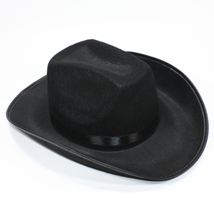 西部牛仔帽 黑色魔术师礼帽爵士帽子男士大沿帽 表演派对演出道具