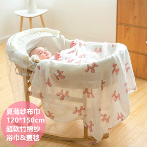 棉布树婴儿纱布浴巾儿童竹棉夏季薄新生儿宝宝用品洗澡毛巾被盖毯