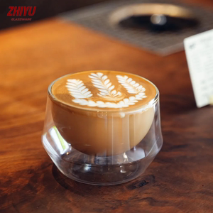 双层咖啡杯轻奢耐热玻璃高颜值kruve拿铁拉花专用杯高档意式萃取