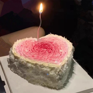 网红高级渐变色爱心老婆闺蜜女朋友生日蛋糕同城配送深圳广州东莞