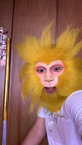 美猴王植毛面具棉花糖孙悟空头套服装西游记齐天大圣演出直播网红