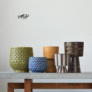 欧式风格 陶瓷花盆 出口北欧现代简约 创意个性设计 室内桌面花器
