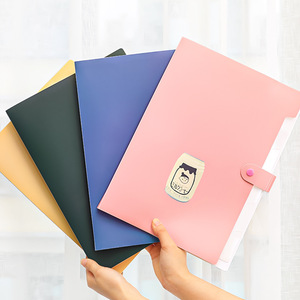 莫兰迪简约风琴包夹多层文件夹初高中学生用大容量试卷收纳袋a4风琴