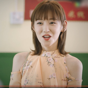 我的漂亮朋友花花李沐宸同款橙色印花连衣裙时尚百搭简约私人定制