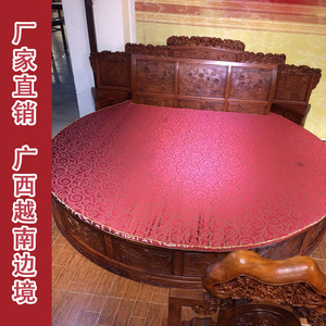 红木圆床