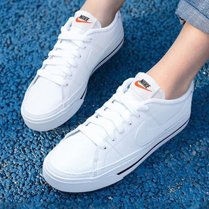 nike耐克官方女鞋小白鞋2022夏季新款轻便纯白鞋子低帮皮面板鞋
