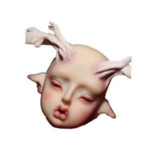 土酷女孩自制ins触角人头热转印贴纸衣服烫画补丁贴抖音烫画