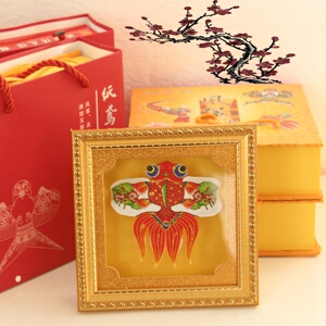 潍坊风筝工艺品礼盒传统沙燕观赏精品镜框高档摆件中国风特产礼物