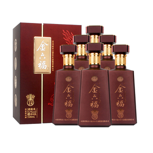 金六福酒龙福金尊 52度浓香型白酒500ml*6整箱纯粮食酒年货送礼
