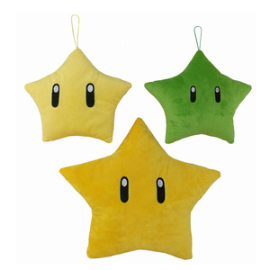 超级玛丽奥游戏动漫系列马里奥毛绒玩具公仔红五角星9寸12寸星星