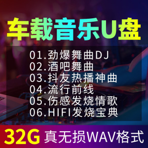 d亅车载u盘dj舞曲劲爆无损高音质听歌汽车优盘车用网红歌曲正品