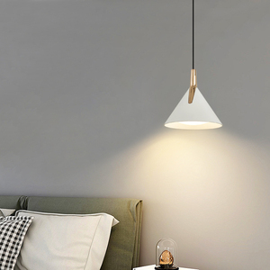 卧室床头吊灯现代简约创意高级感升降小吊灯米家玄关主卧吊线灯