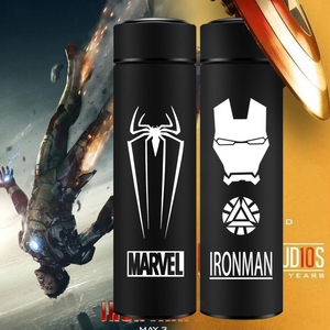 钢铁侠保温杯男漫威水杯儿童大容量复仇者联盟蜘蛛侠不锈钢杯子女