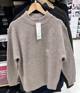 优衣库正品 男装438793 souffle yarn高领针织衫长袖毛衣