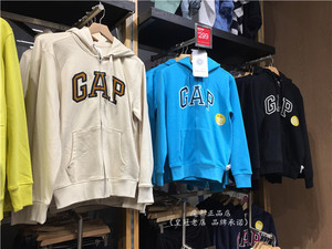 Gap男装LOGO法式圈织软卫衣853131春秋宽松开衫外套816853 461135