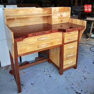 金工桌首饰加工桌工作台珠宝实木不锈钢打金执模微镶镶石雕蜡金银