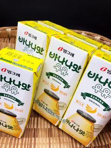 Korean banana milk200ml/6box盒韩国进口香蕉牛奶 牛奶饮料 牛奶