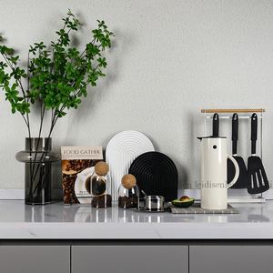 厨房台面饰品现代北欧样板房间厨房陈列橱柜软装饰品摆件砧板咖啡