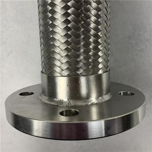 304不锈钢金属网软管 波纹管 软连接 进水 碳钢法兰接头 压力dn80