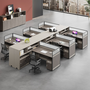 职员办公桌椅组合4/6人员工位简约现代屏风隔断卡座办公室财务桌
