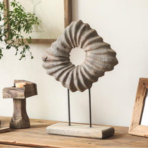 不规则原木手作摆件侘寂风复古泡桐玄关摆设装饰品木制实木工艺品