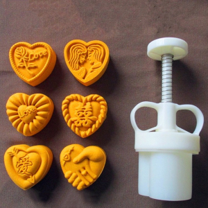 中秋月饼模具50g立体压花榴莲模具不粘手压点心糕点模型印具家用