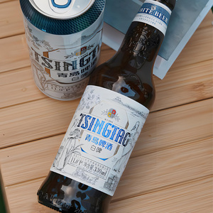 青岛啤酒（TsingTao）白啤精酿啤酒 330ml瓶装 组合全麦青岛白啤