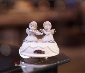 日本代购 北海道小樽堂相亲相爱两小无猜天使音乐盒八音盒