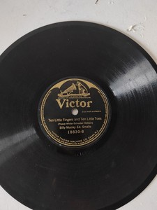 二手老唱片 78转粗纹黑胶唱片 手摇留声机机用唱片 复古装饰收藏