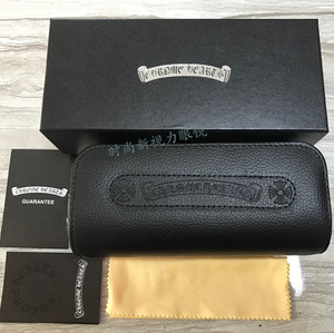 原装克罗心 太阳眼镜墨镜 近视眼睛盒抗压时尚便携收纳拉链真皮盒