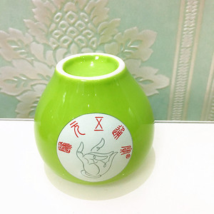 【绿色单罐】尚赫五行能量罐 陶瓷拔罐器 彩色罐 养生家用火罐