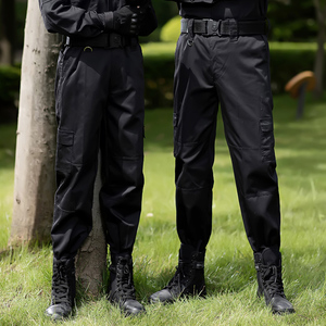 保安工作服作训裤男夏季耐磨黑色宽松保安裤夏装制服作训工装裤子