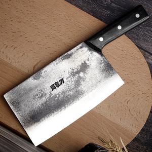 周家刀手工家用切菜切肉锋利锰钢菜刀厨师专用锻打刀斩切刀