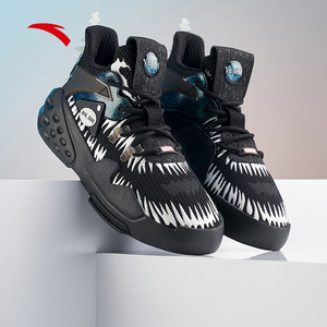 安踏霸道板鞋男鞋漫威2021春季新款毒液联名高帮潮流休闲运动鞋男