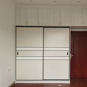 衣柜门推拉门定做移门简约现代环保实木门卧室衣柜滑动门移门定做