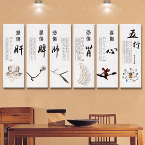 中医养生馆装饰画诊所理疗店宣传画四季养生壁画美容院背景墙挂画