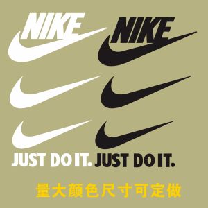 耐克nike烫画贴logo衣服标志贴热转印花黑白大小号耐水洗胶片布贴