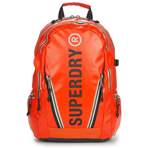 Superdry极度干燥男女同款大容量双肩背包旅行包橙色2023款学生包