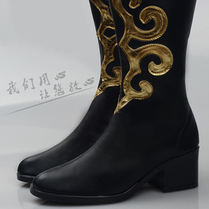 民族舞靴藏族新疆蒙古舞蹈表演鞋女款舞鞋高跟草原舞蹈演出舞鞋子