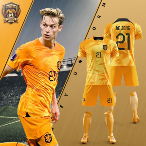 2022荷兰队球衣范戴克德佩足球服套装儿童定制世界杯客场队服印字