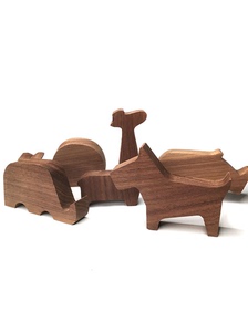 创意实木工diy小动物摆件半成品黑胡桃木萌宠物儿童工坊毕业设计