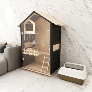 超豪华猫柜猫笼子原创设计全实木猫别墅猫窝猫舍猫产房猫屋猫房子