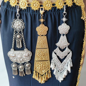 西双版纳傣族配饰腰牌金色银色复古服装搭配饰品泰式东南亚风挂件