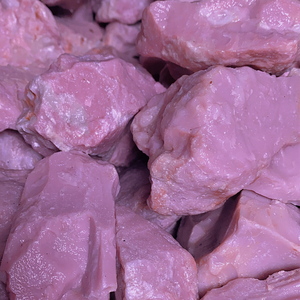 墨西哥天然粉澳宝软玉粉色玉石家居鱼缸观赏小料练习雕刻吊坠原石