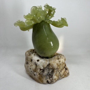 田园岫玉 玉萝卜 精品玉雕蔬菜写实玉摆件 高端玉石收藏品 礼品