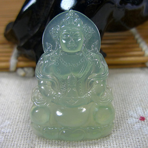 天然翡翠a货山水牌龙牌 高货冰种晴水渡母观音菩萨吊坠男款守护神