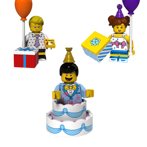 抽抽乐人仔兼容乐高积木蛋糕装饰气球男女孩相框礼物拼装益智玩具