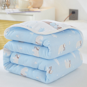 新品A类六层纱全棉纱布毯毛巾被纯棉空调被夏凉被儿童婴儿盖毯沙