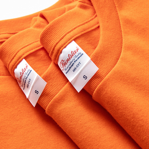 脏橘色printstar210g重磅纯棉短袖t恤宽松百搭打底衫男女夏季新款
